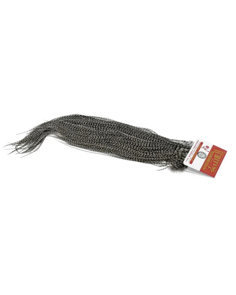 Silver Midge 1/2 Saddle Grizzly Dyed Dun