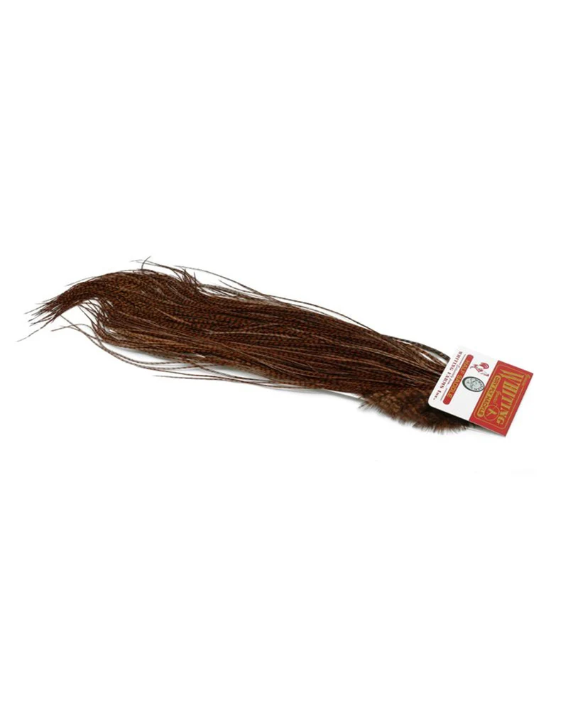 Silver Midge 1/2 Saddle Grizzly Dyed Brown