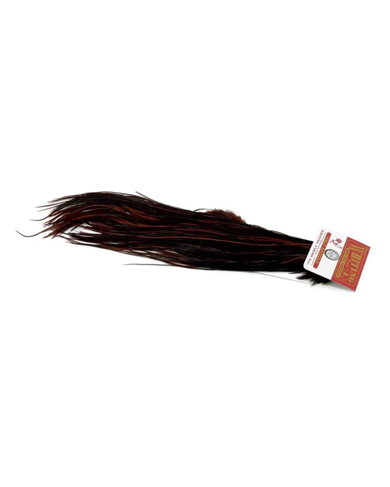 Silver Midge 1/2 Saddle White Dyed Coachman Brown