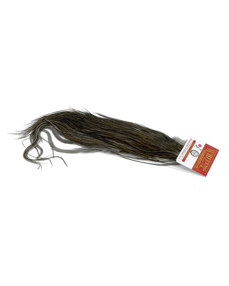 Silver Midge 1/2 Saddle White Dyed Dark Dun