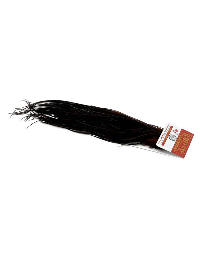 Silver Midge 1/2 Saddle Grizzly Dyed Coachman Brown