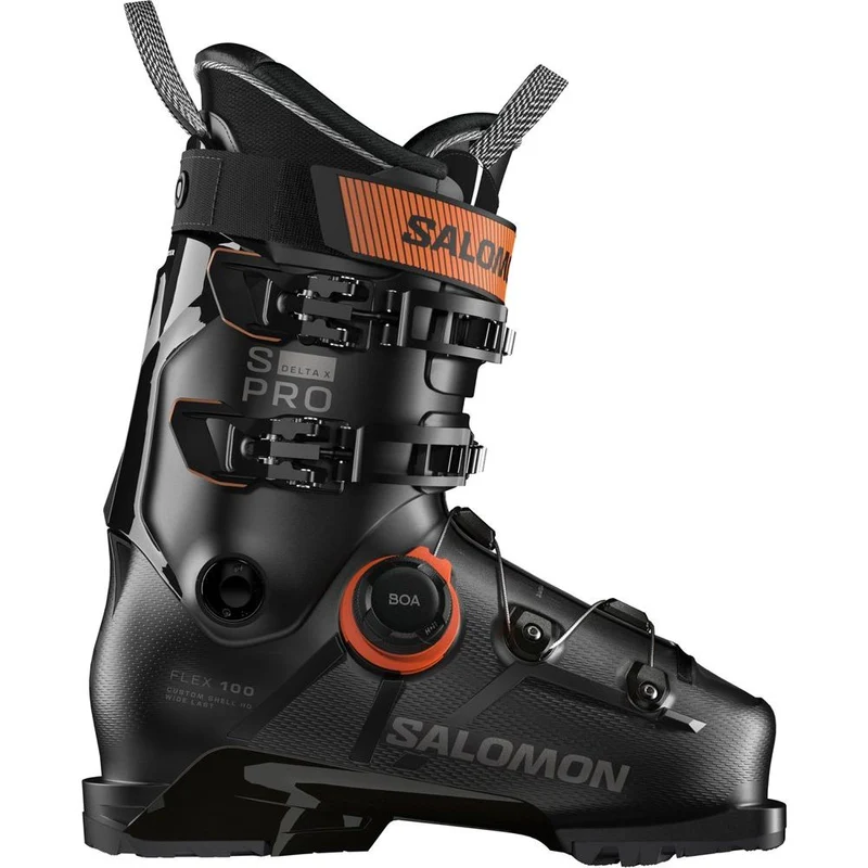 Salomon Alp Boots S/pro Delta S Boa X100 Herren Skischuhe black-dark-grey-met-orange-tiger