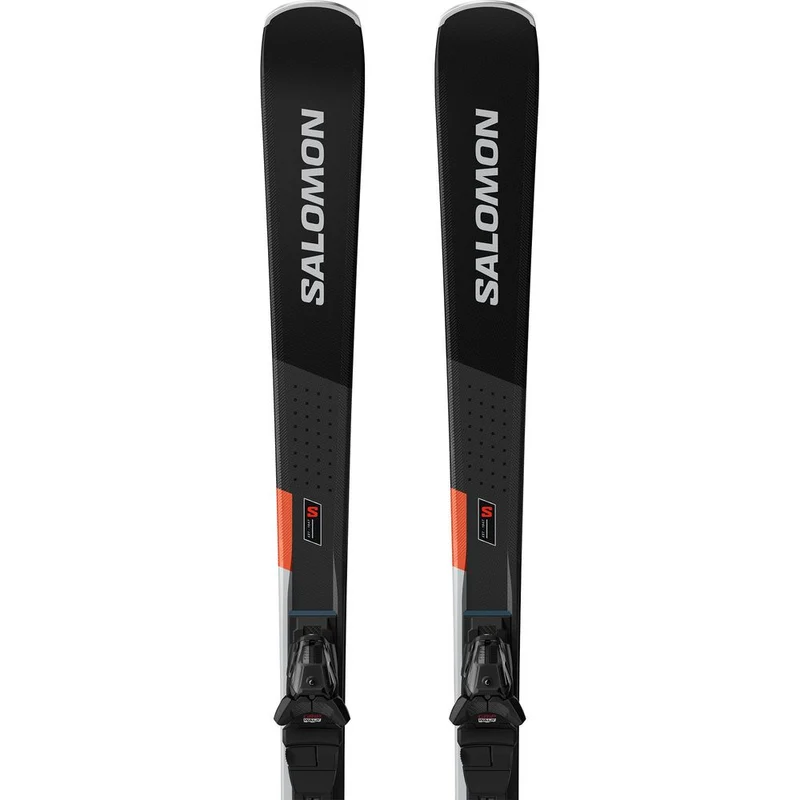 Salomon E S/MAX X7 TI + M10 GW L80 Ski und Bindung black neon red chrome