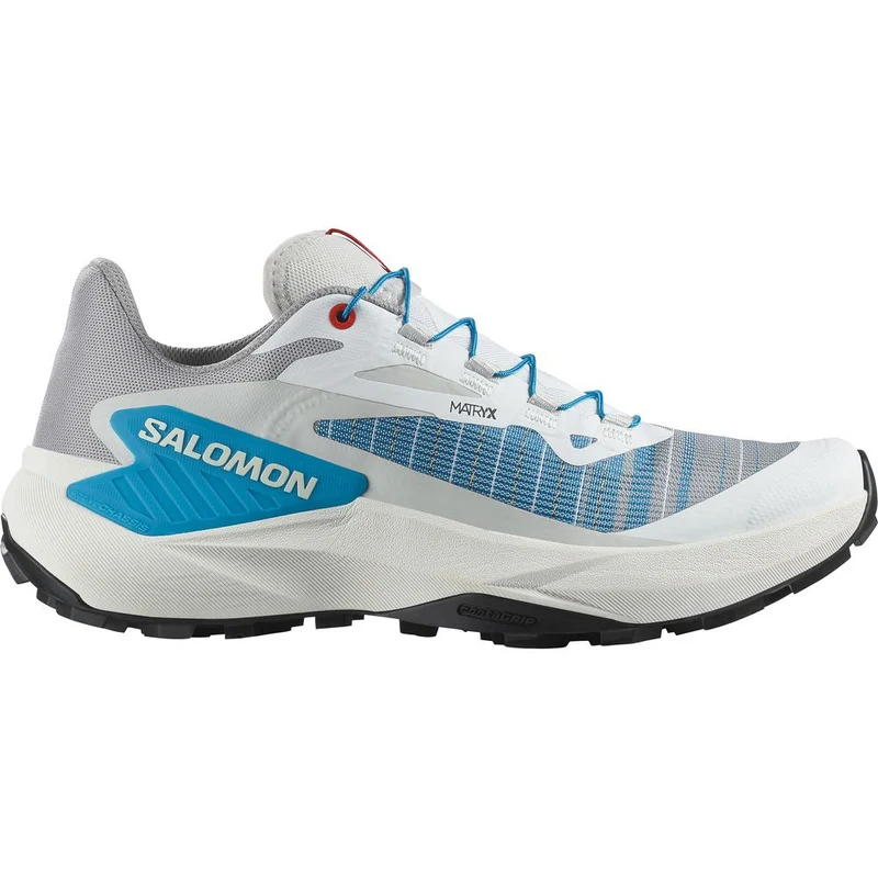 Salomon Shoe Genesis W Damen Trailrunningschuh white lunar rock transcend blue