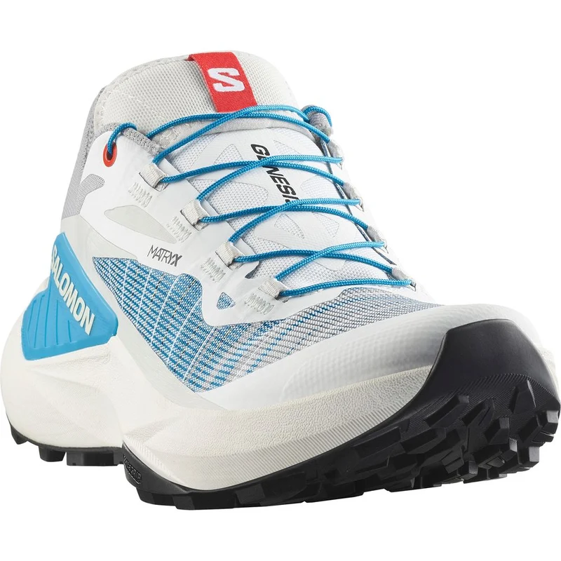 Salomon Shoe Genesis W Damen Trailrunningschuh white lunar rock transcend blue